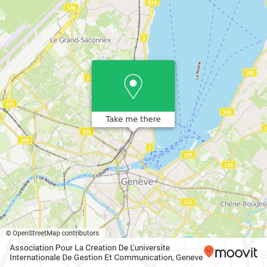 Association Pour La Creation De L'universite Internationale De Gestion Et Communication map