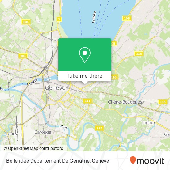 Belle-idée Département De Gériatrie map