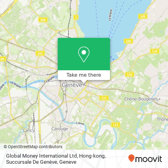 Global Money International Ltd, Hong-kong, Succursale De Genève map