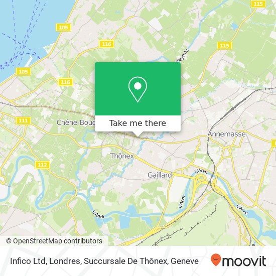 Infico Ltd, Londres, Succursale De Thônex map