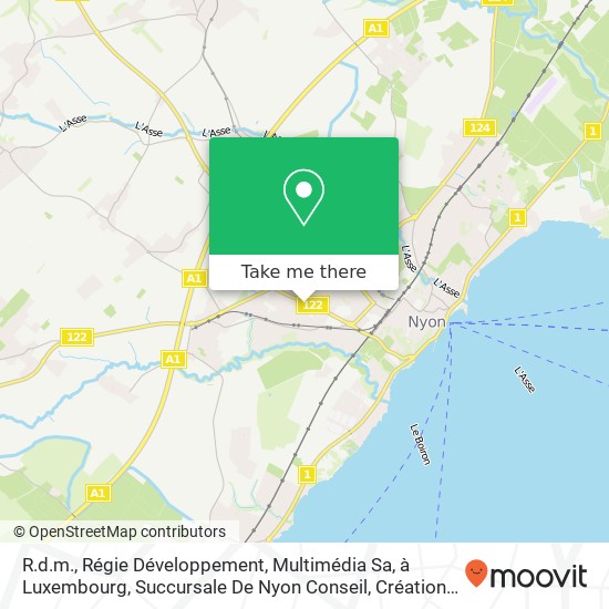R.d.m., Régie Développement, Multimédia Sa, à Luxembourg, Succursale De Nyon Conseil, Création En P map