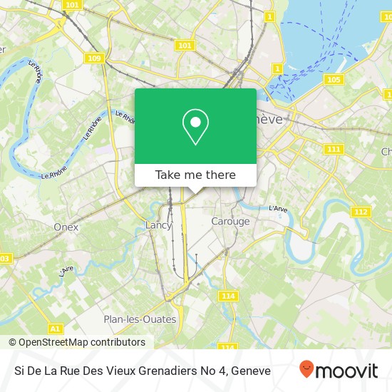 Si De La Rue Des Vieux Grenadiers No 4 map