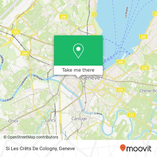 Si Les Crêts De Cologny map