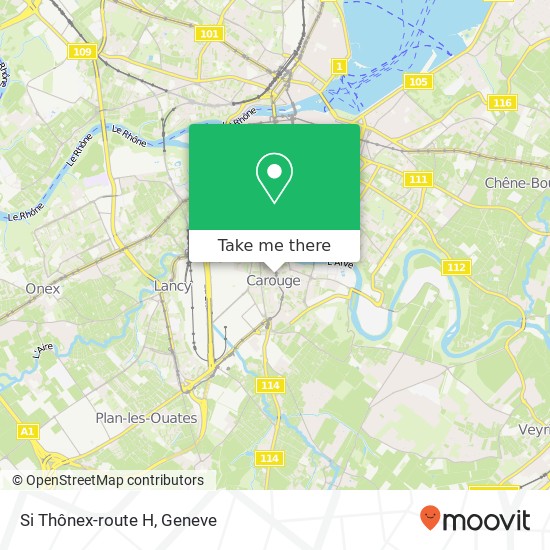Si Thônex-route H map