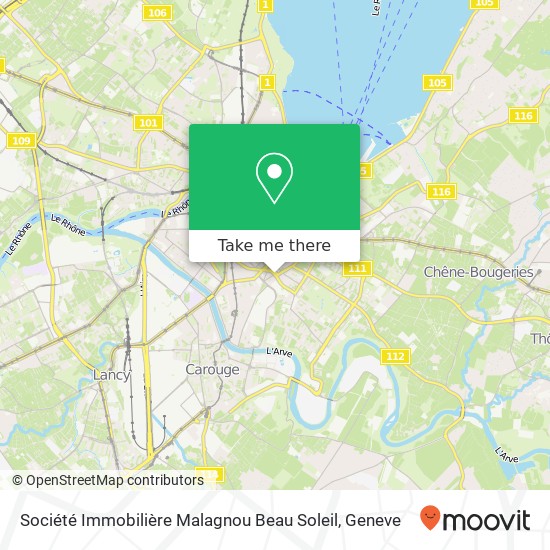 Société Immobilière Malagnou Beau Soleil map