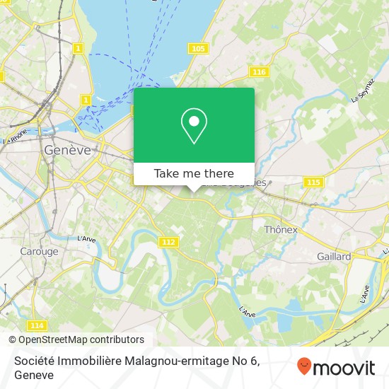 Société Immobilière Malagnou-ermitage No 6 Karte