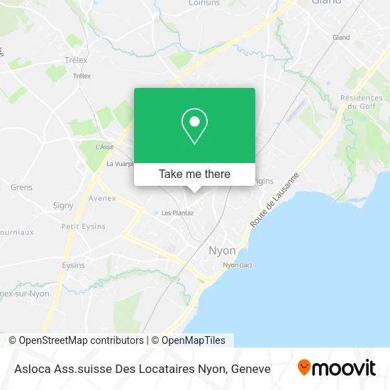 Asloca Ass.suisse Des Locataires Nyon map