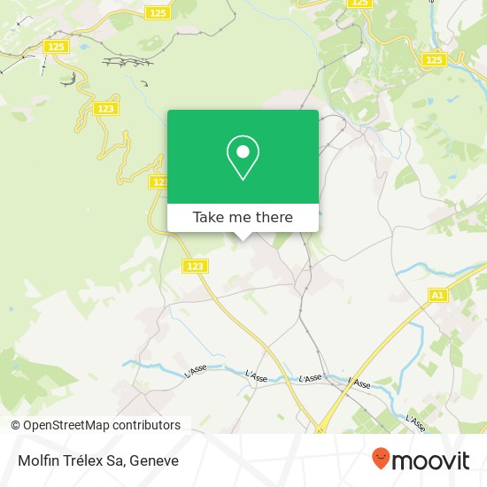 Molfin Trélex Sa map