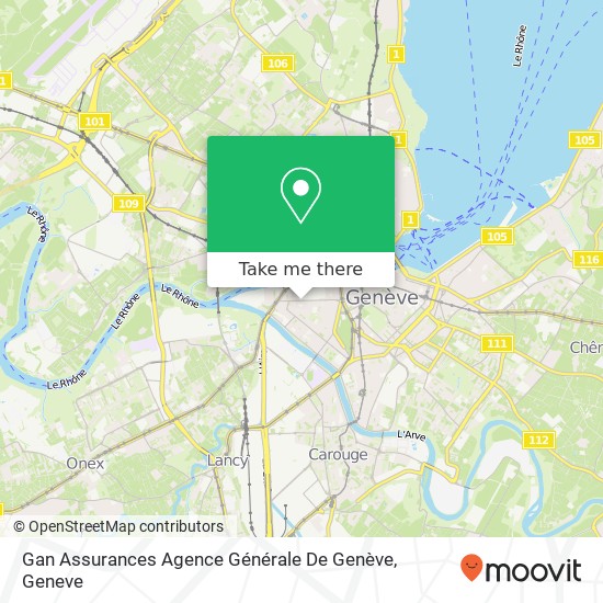 Gan Assurances Agence Générale De Genève map