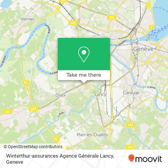 Winterthur-assurances Agence Générale Lancy map