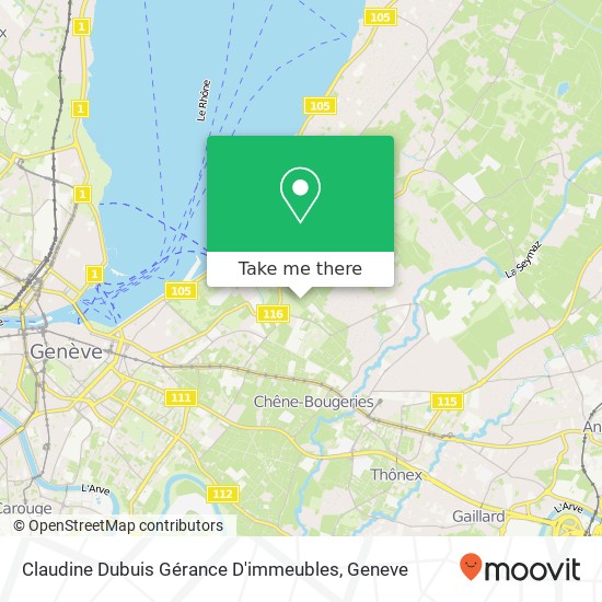 Claudine Dubuis Gérance D'immeubles map