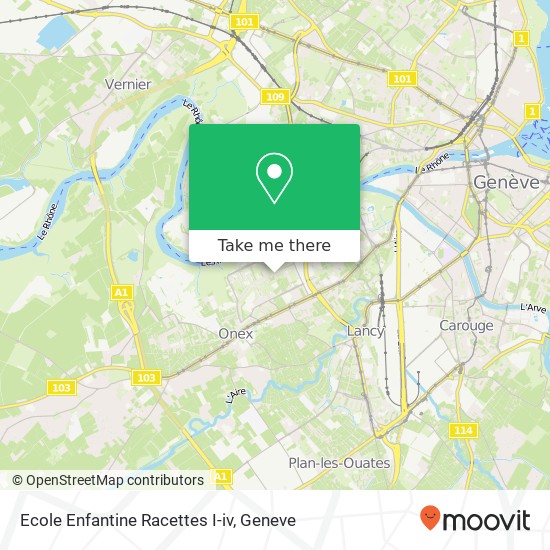 Ecole Enfantine Racettes I-iv map