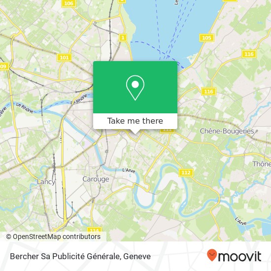 Bercher Sa Publicité Générale map