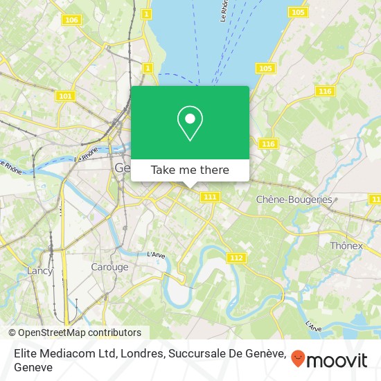 Elite Mediacom Ltd, Londres, Succursale De Genève map