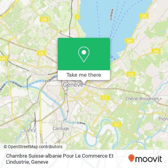 Chambre Suisse-albanie Pour Le Commerce Et L'industrie map
