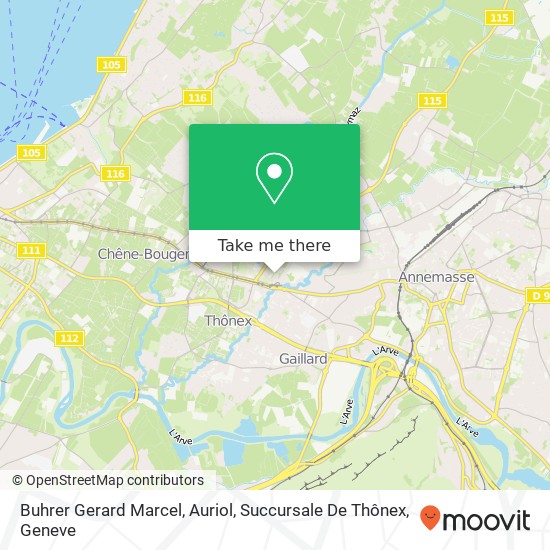 Buhrer Gerard Marcel, Auriol, Succursale De Thônex map