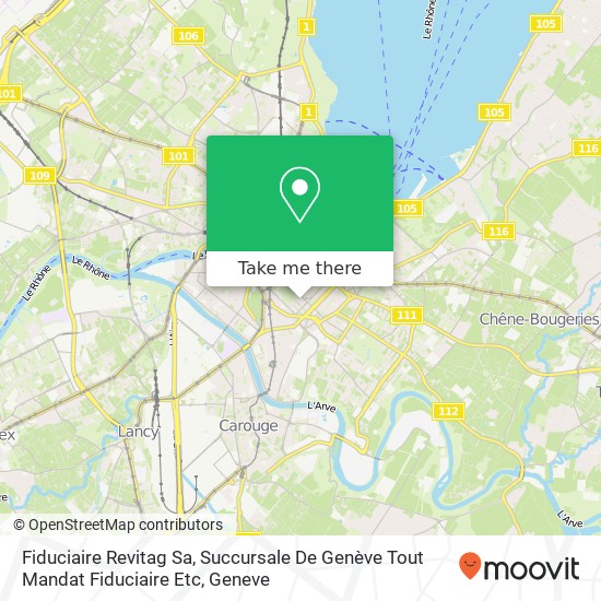 Fiduciaire Revitag Sa, Succursale De Genève Tout Mandat Fiduciaire Etc map
