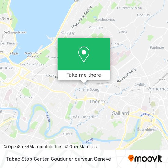 Tabac Stop Center, Coudurier-curveur Karte