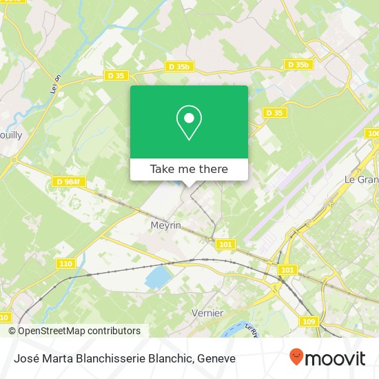 José Marta Blanchisserie Blanchic map