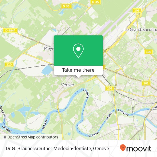 Dr G. Braunersreuther Médecin-dentiste Karte