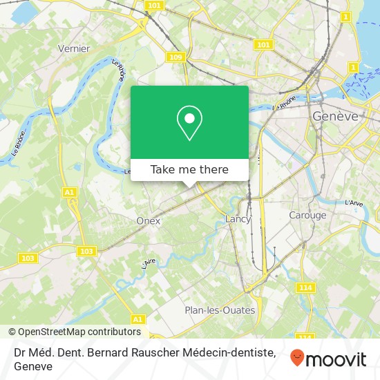 Dr Méd. Dent. Bernard Rauscher Médecin-dentiste map