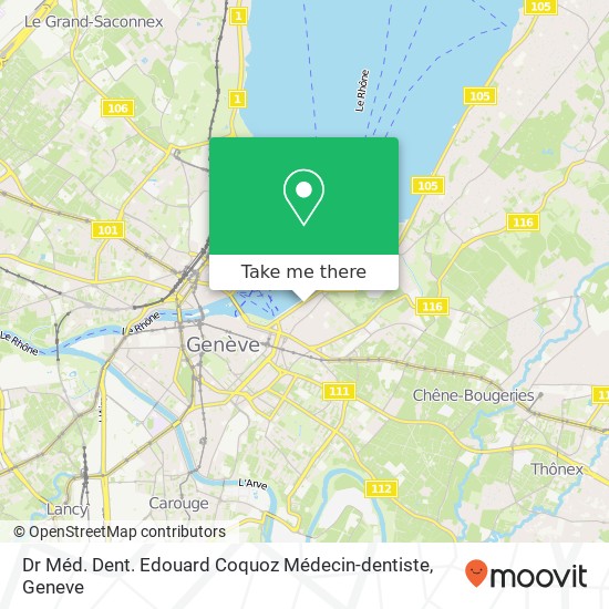 Dr Méd. Dent. Edouard Coquoz Médecin-dentiste map