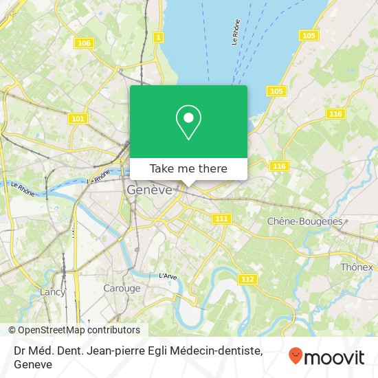 Dr Méd. Dent. Jean-pierre Egli Médecin-dentiste map