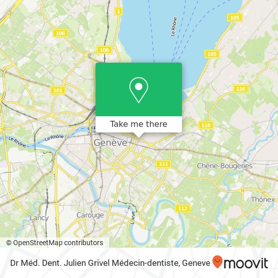 Dr Méd. Dent. Julien Grivel Médecin-dentiste map