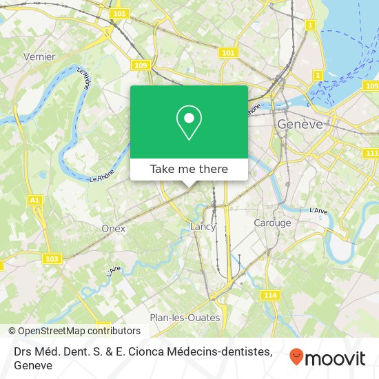 Drs Méd. Dent. S. & E. Cionca Médecins-dentistes map