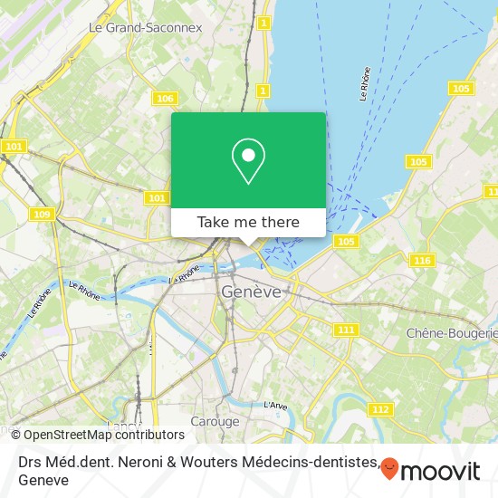 Drs Méd.dent. Neroni & Wouters Médecins-dentistes map