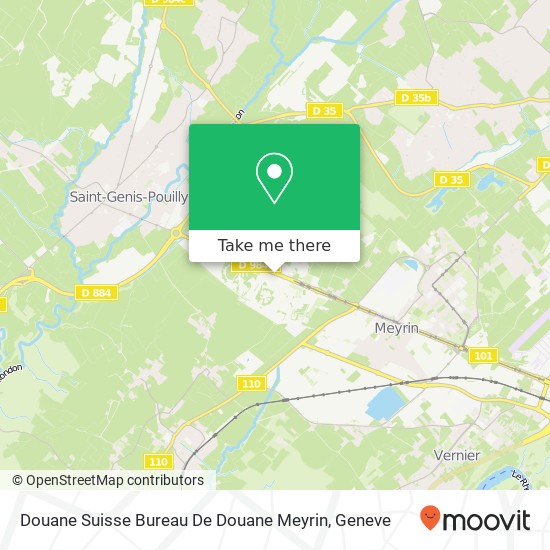 Douane Suisse Bureau De Douane Meyrin map