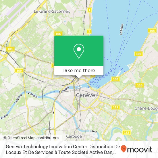 Geneva Technology Innovation Center Disposition De Locaux Et De Services à Toute Société Active Dan map