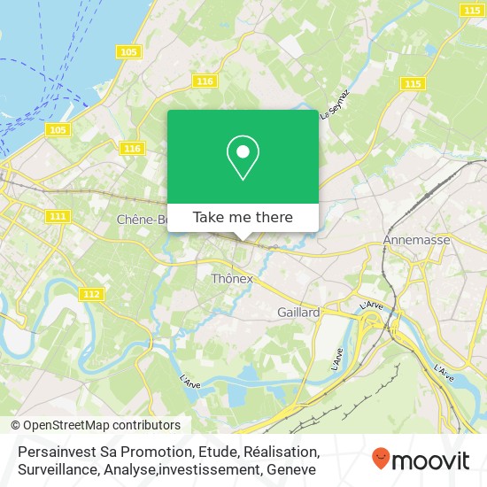 Persainvest Sa Promotion, Etude, Réalisation, Surveillance, Analyse,investissement map