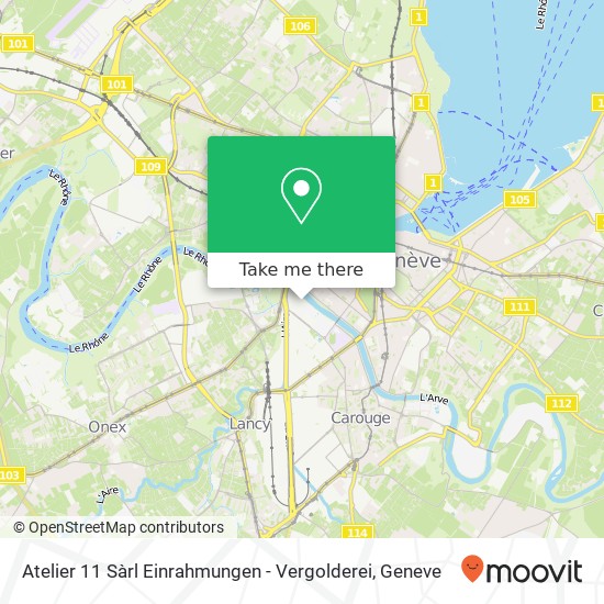 Atelier 11 Sàrl Einrahmungen - Vergolderei map