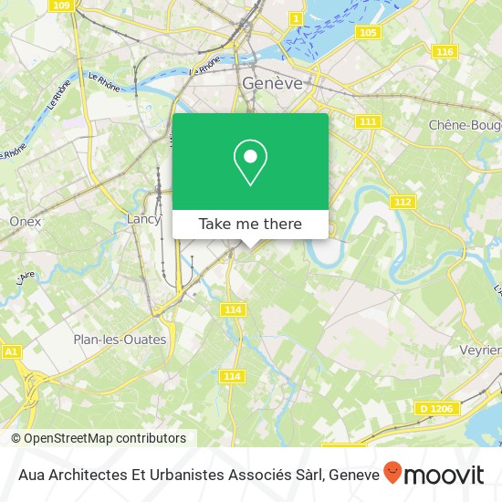 Aua Architectes Et Urbanistes Associés Sàrl map