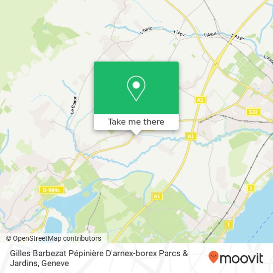 Gilles Barbezat Pépinière D'arnex-borex Parcs & Jardins map