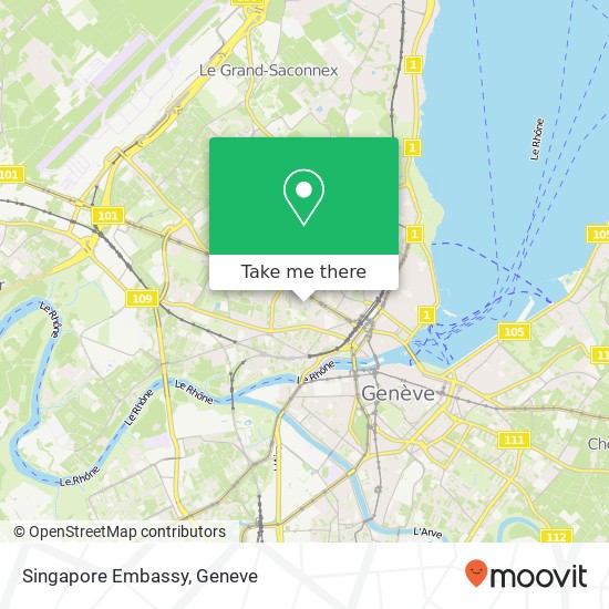 Singapore Embassy map