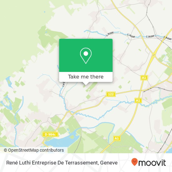 René Luthi Entreprise De Terrassement map