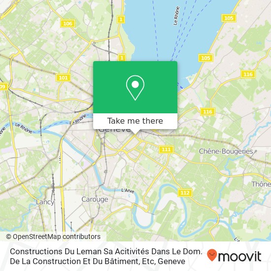 Constructions Du Leman Sa Acitivités Dans Le Dom. De La Construction Et Du Bâtiment, Etc map