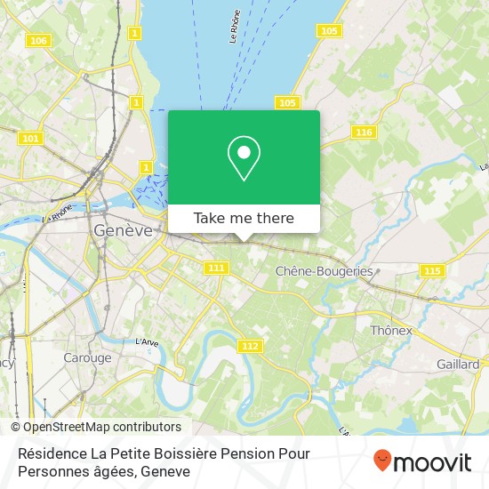 Résidence La Petite Boissière Pension Pour Personnes âgées map