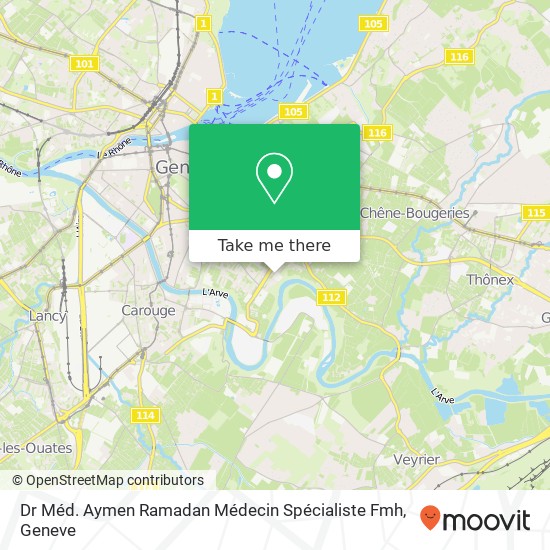 Dr Méd. Aymen Ramadan Médecin Spécialiste Fmh map