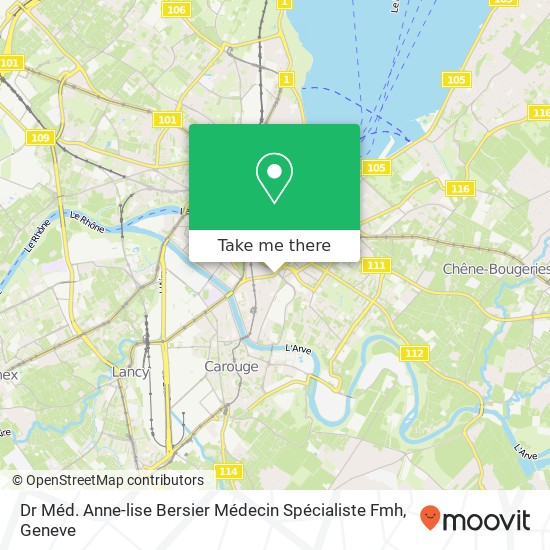 Dr Méd. Anne-lise Bersier Médecin Spécialiste Fmh map