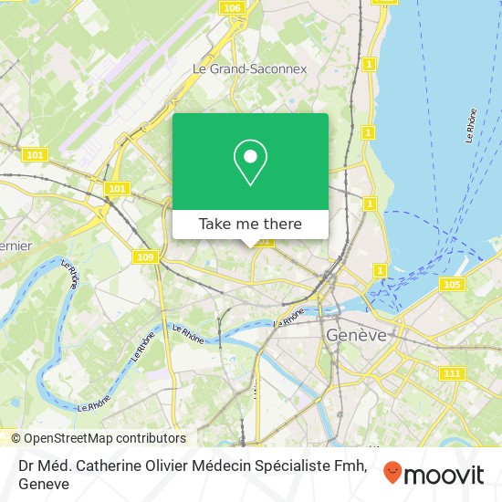 Dr Méd. Catherine Olivier Médecin Spécialiste Fmh map