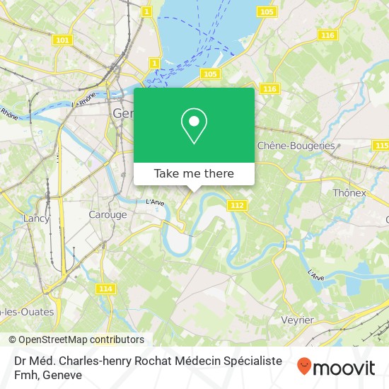 Dr Méd. Charles-henry Rochat Médecin Spécialiste Fmh map