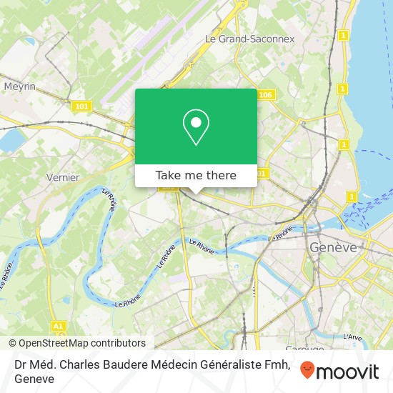 Dr Méd. Charles Baudere Médecin Généraliste Fmh map
