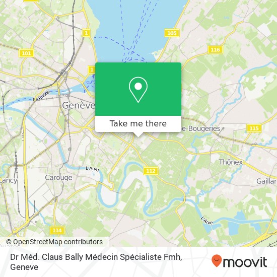 Dr Méd. Claus Bally Médecin Spécialiste Fmh map