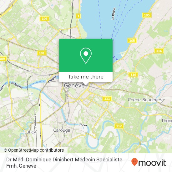 Dr Méd. Dominique Dinichert Médecin Spécialiste Fmh map