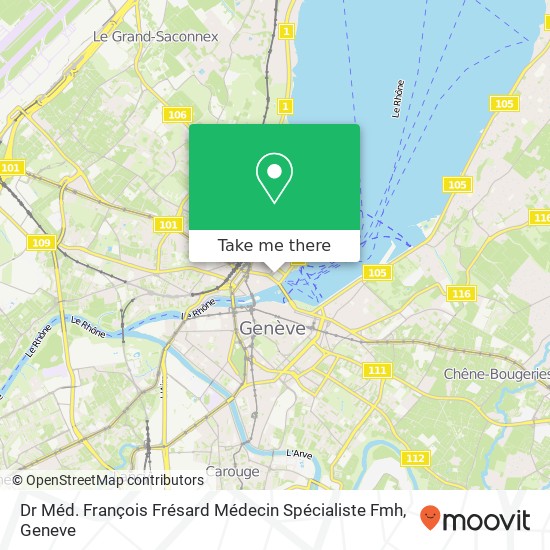 Dr Méd. François Frésard Médecin Spécialiste Fmh map