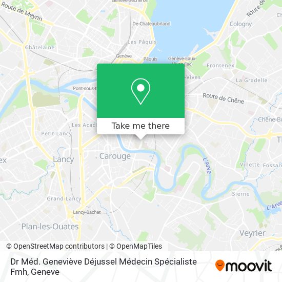 Dr Méd. Geneviève Déjussel Médecin Spécialiste Fmh map