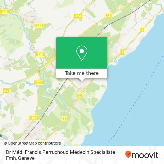 Dr Méd. Francis Perruchoud Médecin Spécialiste Fmh map